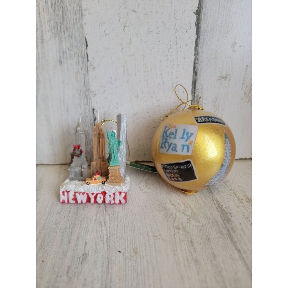 New York Broadway Lady Liberty ball ornament variety Xmas set unique - Picture 1 of 10